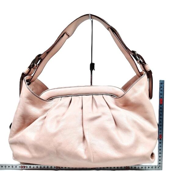 Authentic FENDI Pink Leather Shoulder Bag Buckle Strap Purse - Picture 3 of 9